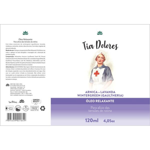 Tia Dolores - Óleo Relaxante WNF - 120ml - Imagem 2