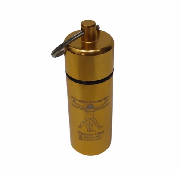 Porta Cápsulas e Comprimidos Care Case (Cor: Dourado) - 80ml