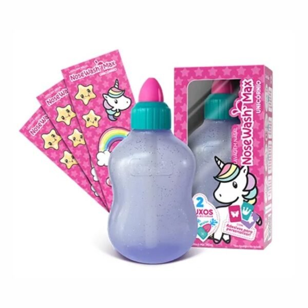 Dispositivo para Lavagem Nasal Infantil Nose Wash Max Unicórnio - 240ml