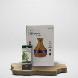 Presenteie com Afeto - Kit Umidificador Ultrassônico 300ml + Óleo Essencial  Gerânio 5ml WNF