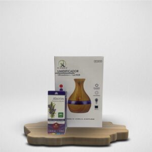 Presenteie com Afeto - Kit Umidificador Ultrassônico 300ml + Óleo Essencial  Alecrim 10ml WNF