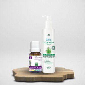 Presenteie com Afeto - Kit Gel Aloe Vera 200ml WNF + Óleo Essencial de Alecrim 10ml WNF
