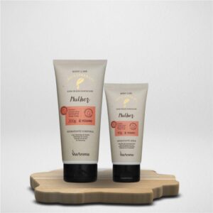 Presenteie com Afeto – Kit Hidratante Corporal Mulher 200g + Hidratante Mãos Mulher 60g Via Aroma