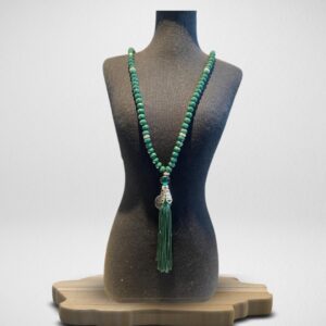 Colar Japamala - Ágata Verde e Pedras